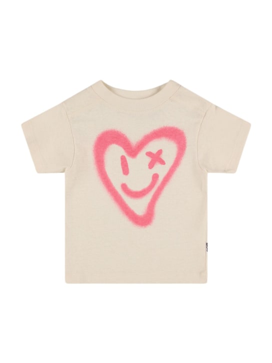 Molo: T-shirt in jersey di cotone con stampa - Bianco - kids-girls_0 | Luisa Via Roma