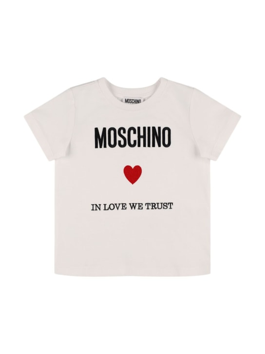 Moschino: In jersey di cotone - Bianco - kids-girls_0 | Luisa Via Roma