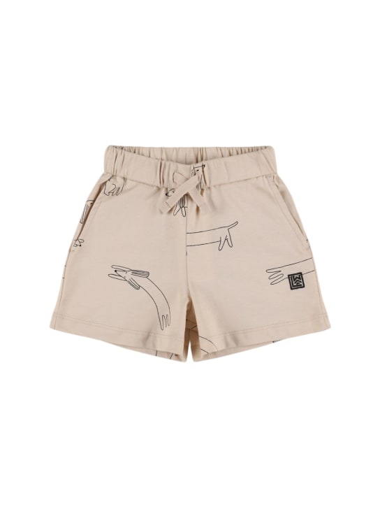 Liewood: Shorts in cotone organico stampato - Off White - kids-boys_0 | Luisa Via Roma