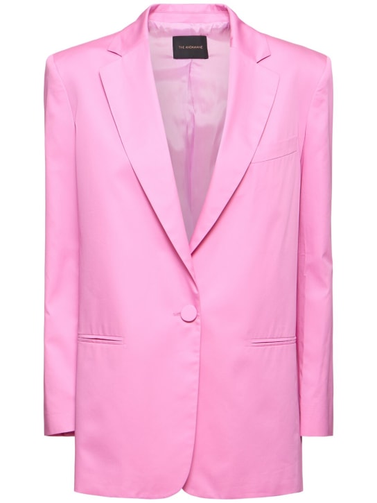The Andamane: Guia cotton satin oversize blazer - Pink/Fuchsia - women_0 | Luisa Via Roma