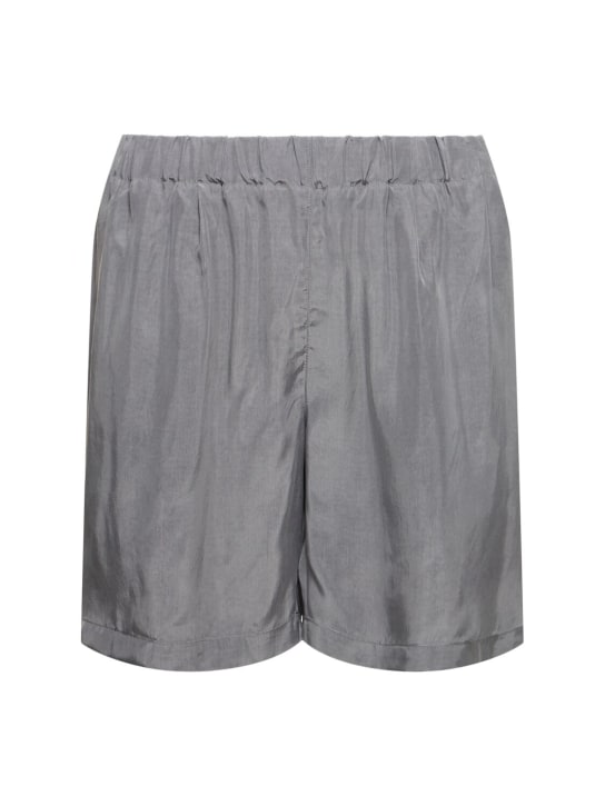 The Frankie Shop: Silky cupro jogging shorts - Charcoal - men_0 | Luisa Via Roma