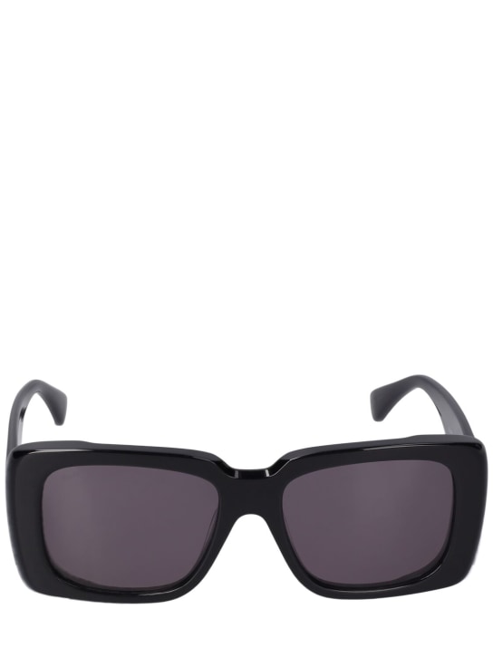 Max Mara: Eckige Sonnenbrille aus Acetat "Glimpse3" - Black/Smoke - women_0 | Luisa Via Roma