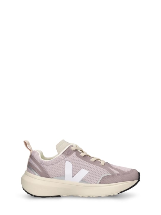 Veja: Canary recycled lace-up sneakers - Light Purple - kids-girls_0 | Luisa Via Roma