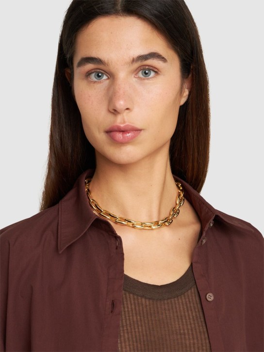 ANINE BING: Oval link chain necklace - Gold - women_1 | Luisa Via Roma