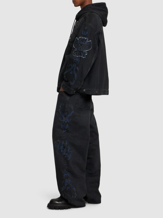 Off-White: Baggy-Jeans aus Baumwolldenim „Natlover“ - Vintage Blau - men_1 | Luisa Via Roma