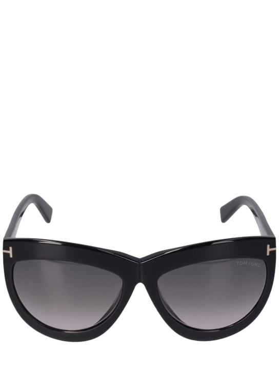 Tom Ford: Doris acetate sunglasses - Black/Smoke - women_0 | Luisa Via Roma