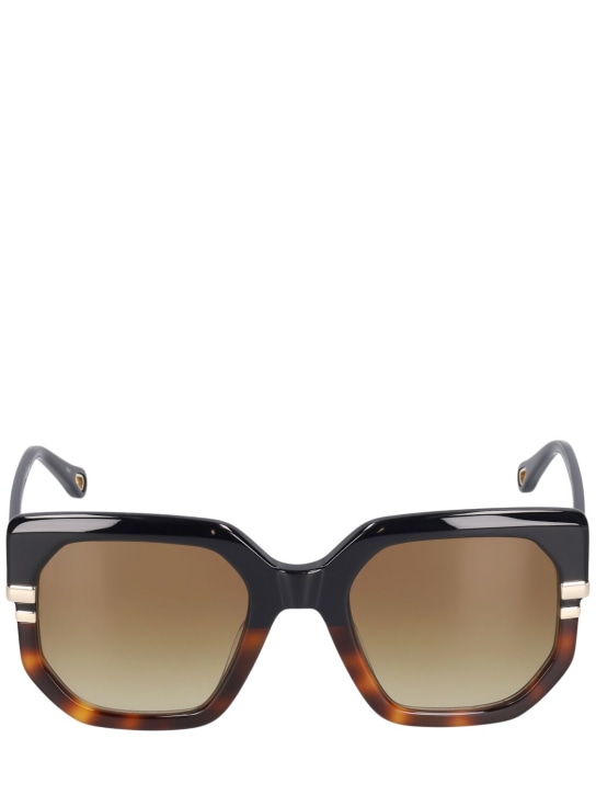 Chloé: West butterfly bio-acetate sunglasses - Black/Brown - women_0 | Luisa Via Roma