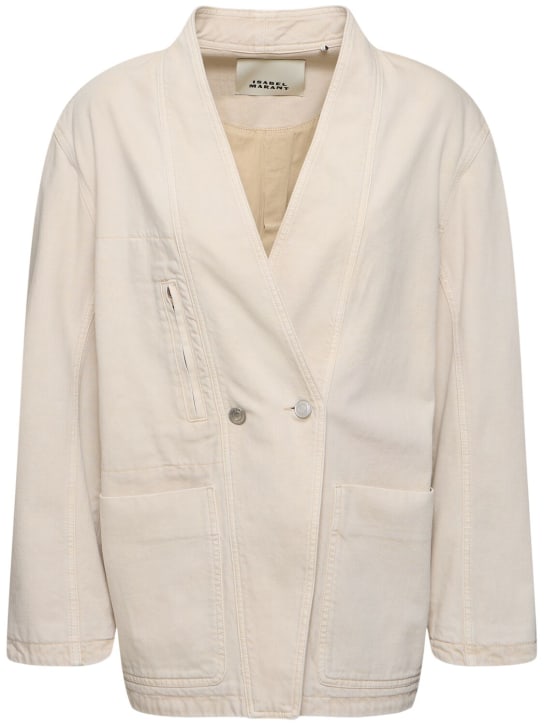 Isabel Marant: Ikena cotton jacket - Ecru - women_0 | Luisa Via Roma