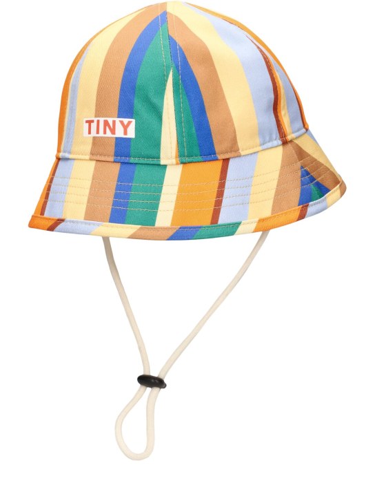 Tiny Cottons: Striped cotton hat - Multicolor - kids-girls_1 | Luisa Via Roma