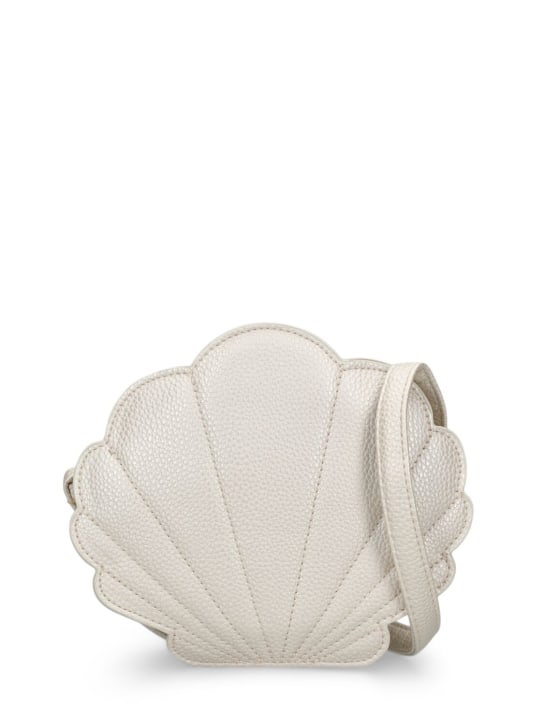 Molo: Mother of Pearl faux leather bag - Off White - kids-girls_0 | Luisa Via Roma