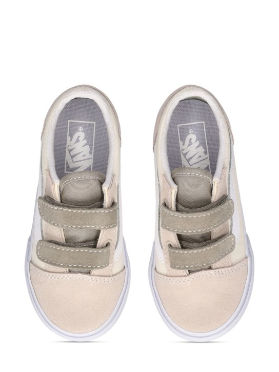Vans: Sneakers Old Skool V in pelle - Grigio - kids-girls_1 | Luisa Via Roma