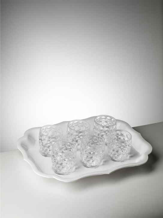 Mario Luca Giusti: Set of 6 Lente acrylic glasses - Transparent - ecraft_1 | Luisa Via Roma