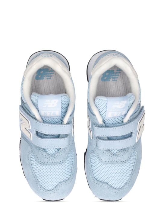 New Balance: 574 sneakers - Light Blue - kids-boys_1 | Luisa Via Roma