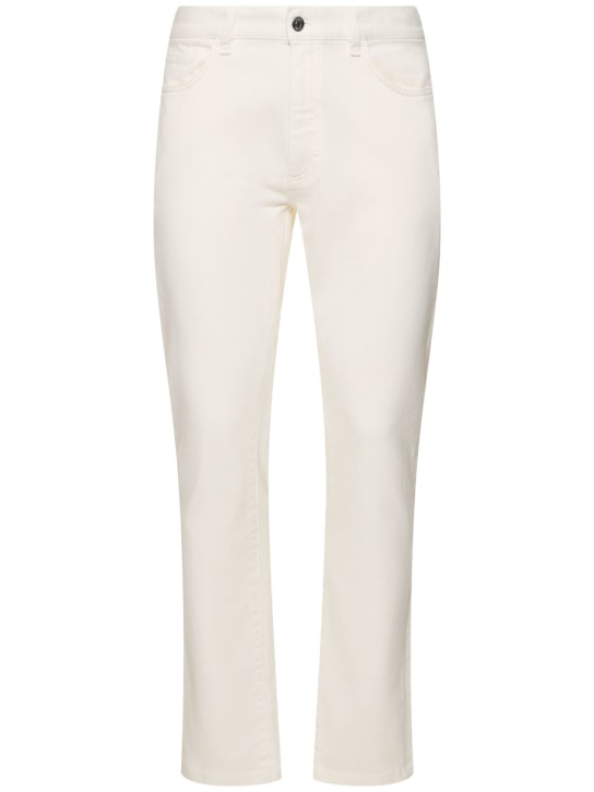 Zegna: Five pocket cotton pants - White - men_0 | Luisa Via Roma