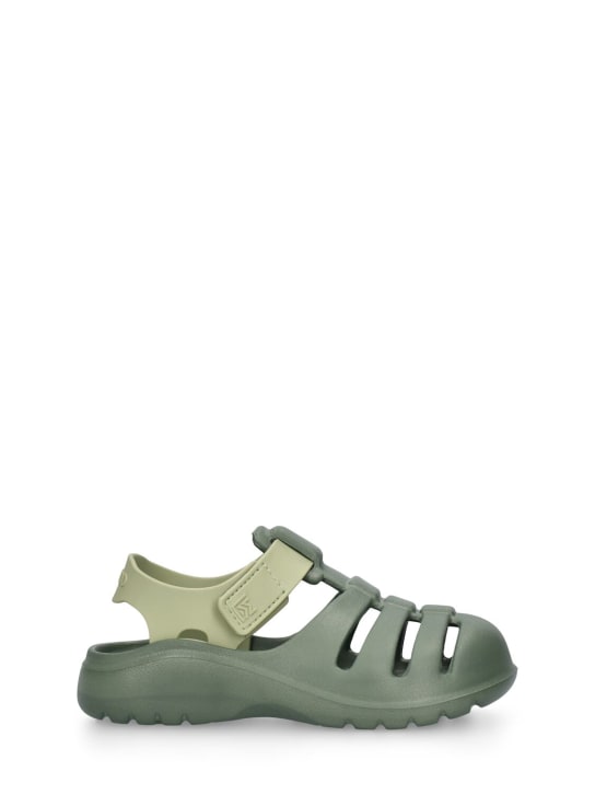 Liewood: Rubber jelly sandals - Military Green - kids-boys_0 | Luisa Via Roma