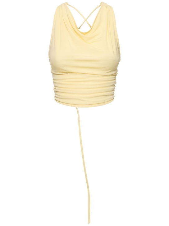 Christopher Esber: Framed draped top - Yellow - women_0 | Luisa Via Roma