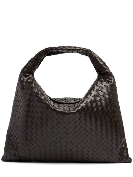 Bottega Veneta: Large Hop leather shoulder bag - Fondant - women_0 | Luisa Via Roma