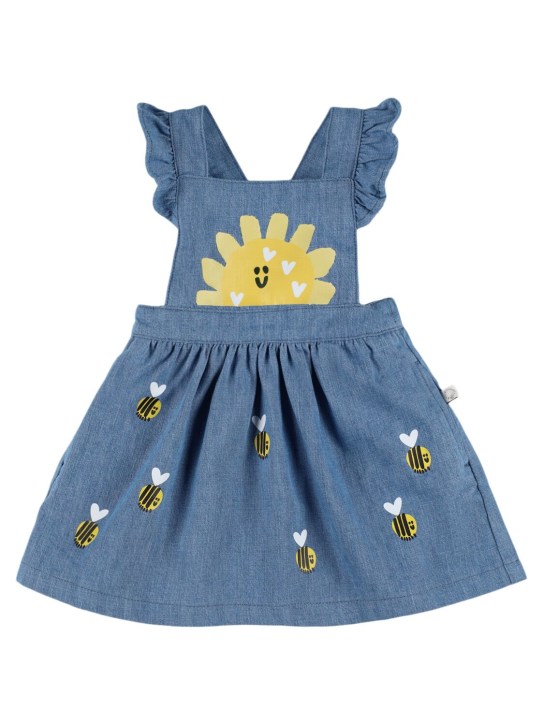 Stella Mccartney Kids: Organic cotton denim dress - Blue - kids-girls_0 | Luisa Via Roma