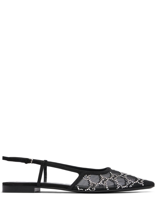 Gucci: Zapatos planos decorados 15mm - Negro - women_0 | Luisa Via Roma