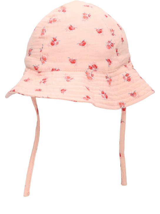Konges Sløjd: Organic cotton muslin sun hat - Pink/Multi - kids-girls_0 | Luisa Via Roma