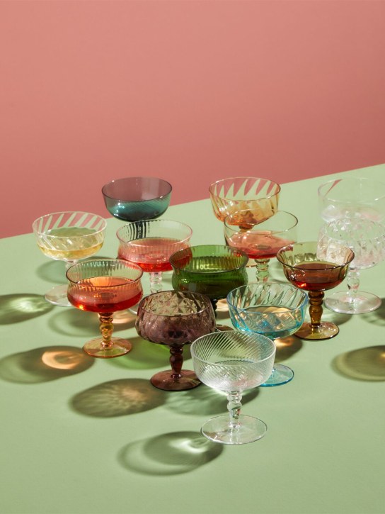 Bitossi Home: Set of 12 tumblers & wine glasses - Pink - ecraft_1 | Luisa Via Roma