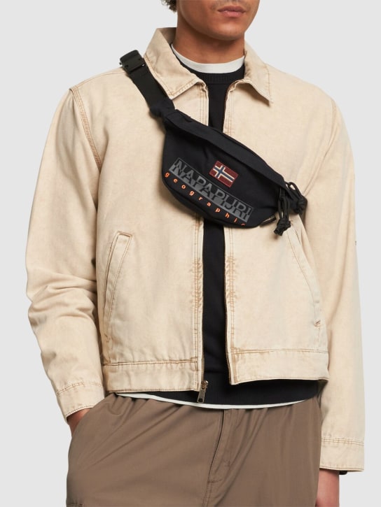 Napapijri: H-Hornby cotton belt bag - Black - men_1 | Luisa Via Roma