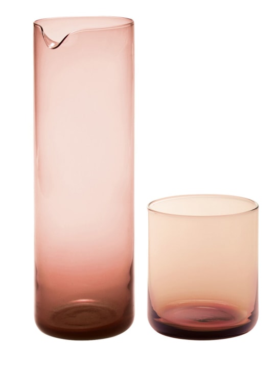 Bitossi Home: Set of 6 water glasses & pitcher - Pink - ecraft_0 | Luisa Via Roma