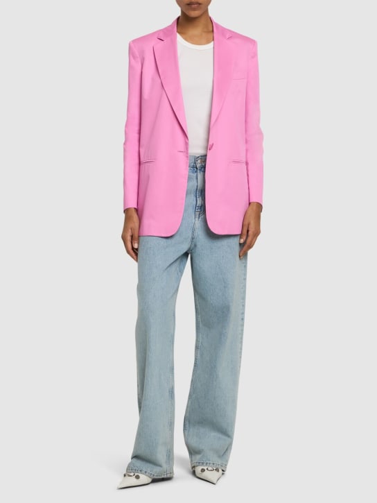 The Andamane: Guia cotton satin oversize blazer - Pink/Fuchsia - women_1 | Luisa Via Roma