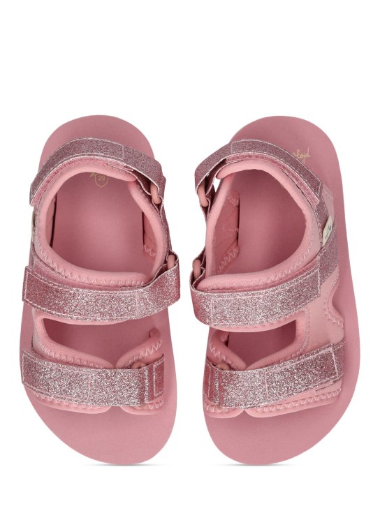 Konges Sløjd: Glittered rubber sandals w/straps - kids-girls_1 | Luisa Via Roma