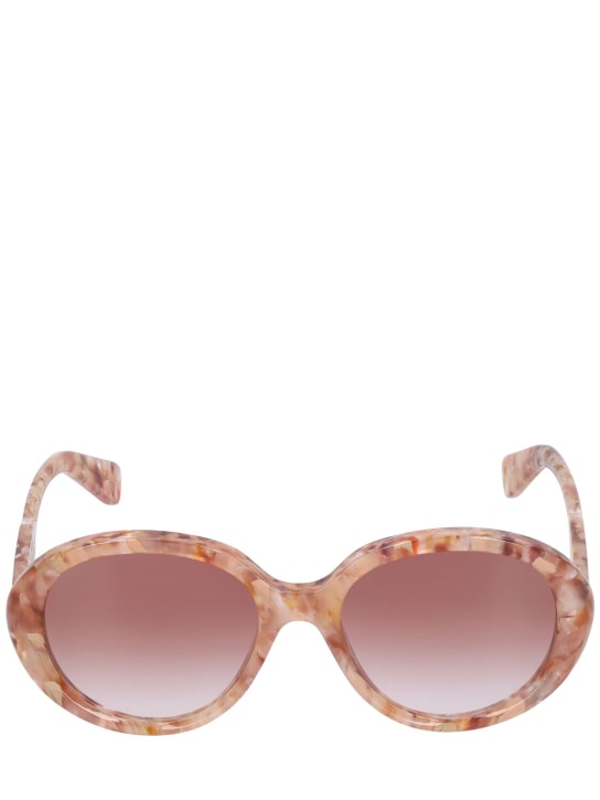 Chloé: Eckige Sonnenbrille aus Bio-Acetat „Gayia“ - Pink/Rot - women_0 | Luisa Via Roma