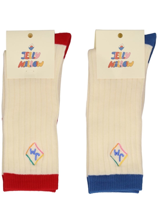 Jellymallow: Set of 2 cotton blend socks - Multicolor - kids-boys_0 | Luisa Via Roma