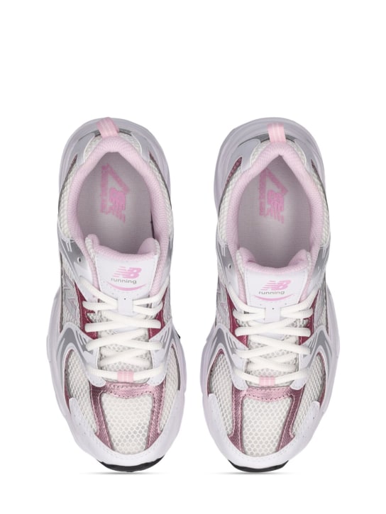New Balance: Sneakers 530 de piel sintética y malla - Blanco/Rosa - kids-girls_1 | Luisa Via Roma
