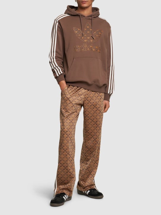 adidas Originals: Monogram cotton hoodie - Brown - men_1 | Luisa Via Roma
