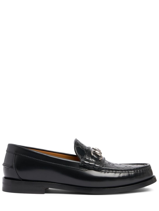 Gucci: Kaveh leather loafers - Black - men_0 | Luisa Via Roma