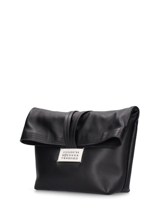 Maison Margiela: Soft leather clutch bag - Black - men_1 | Luisa Via Roma