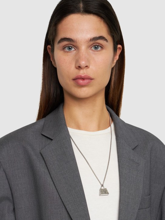 Marc Jacobs: Collier à pendentif en zircon cubique St Marc - Argent - women_1 | Luisa Via Roma