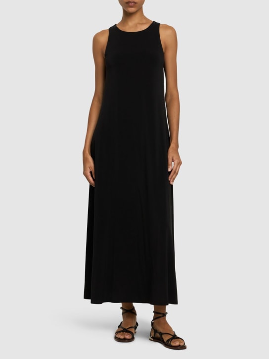 Max Mara: Supremo jersey sleeveless dress - Black - women_1 | Luisa Via Roma