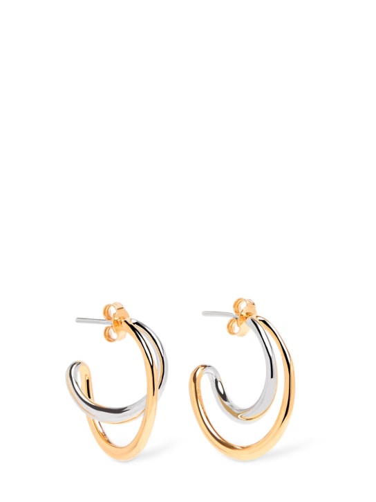 Charlotte Chesnais: Mini Initial vermeil & silver earrings - Gold/Silver - women_0 | Luisa Via Roma