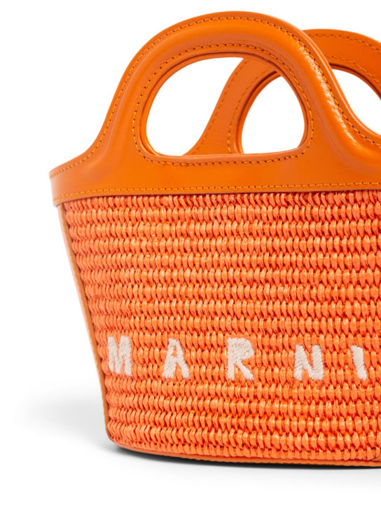 Marni Junior: Tropicalia top handle bag w/ logo - Orange - kids-girls_1 | Luisa Via Roma