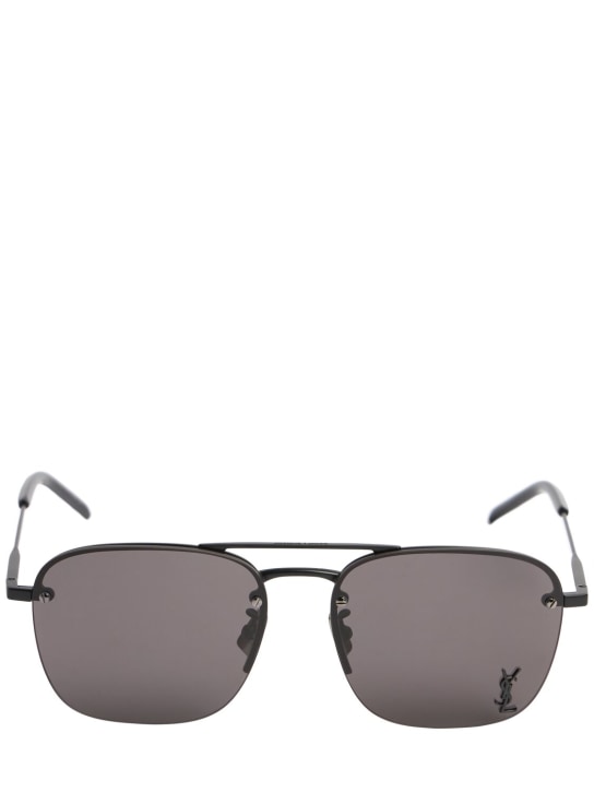 Saint Laurent: SL 309 metal sunglasses - Black - men_0 | Luisa Via Roma
