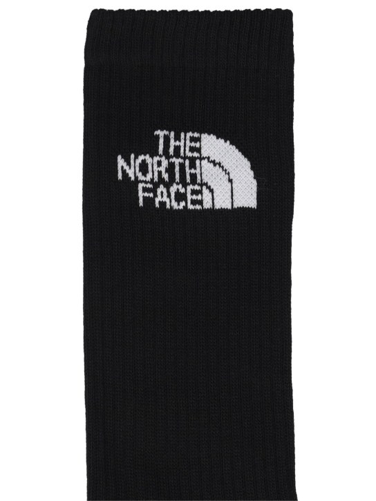 The North Face: Pack of 3 crew socks - Tnf Black - men_1 | Luisa Via Roma