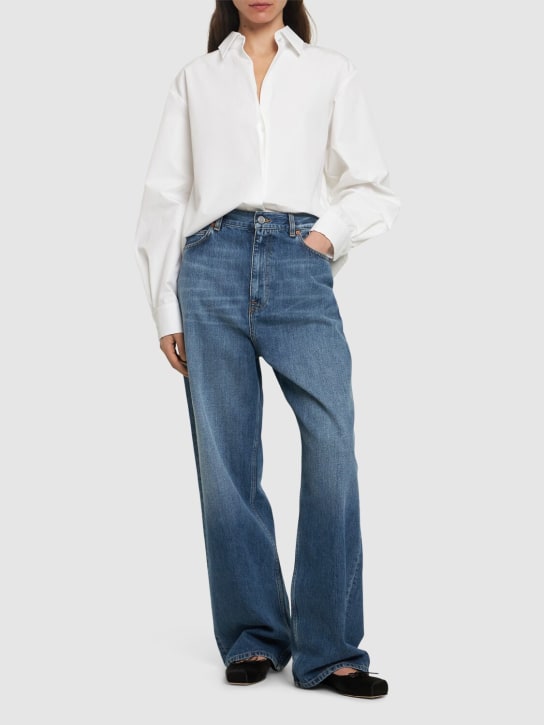 Valentino: Jeans boyfriend fit in denim - Blu - women_1 | Luisa Via Roma