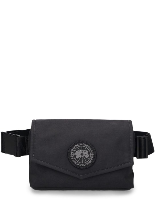 Canada Goose: Mini waist belt bag - Black - men_0 | Luisa Via Roma