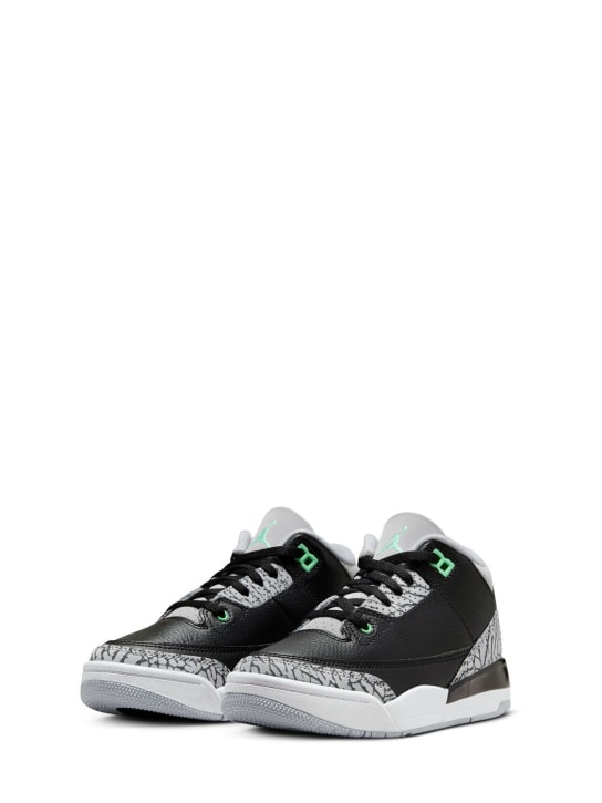 Nike: Sneakers Jordan 3 Retro - Negro/Verde - kids-boys_1 | Luisa Via Roma