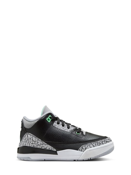 Nike: Sneakers "Jordan 3 Retro" - Schwarz/Grün - kids-boys_0 | Luisa Via Roma