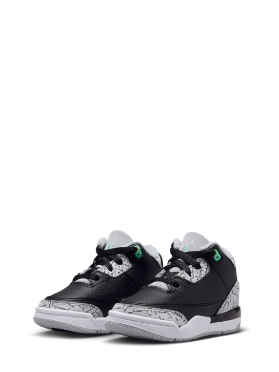 Nike: Sneakers "Jordan 3 Retro" - Schwarz/Grün - kids-boys_1 | Luisa Via Roma