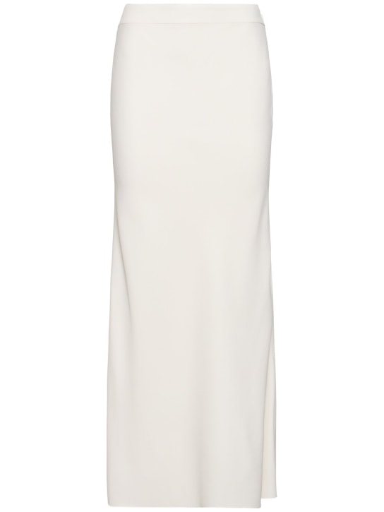 Giambattista Valli: Crepe long skirt - White - women_0 | Luisa Via Roma