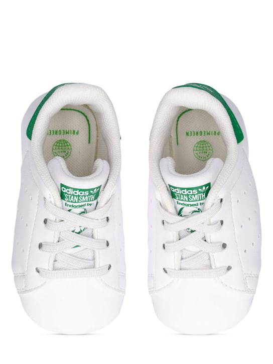 adidas Originals: Sneakers Stan Smith de poliéster reciclado - Blanco/Verde - kids-boys_1 | Luisa Via Roma