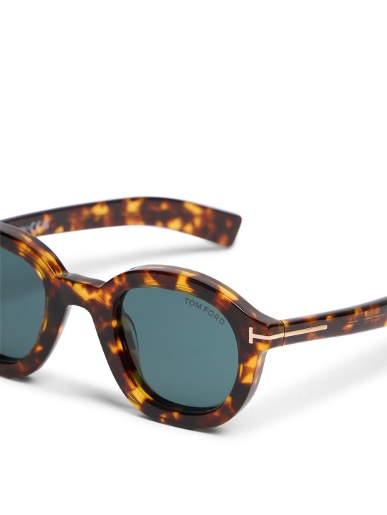 Tom Ford: Raffa acetate sunglasses - Dk Havana/Blue - women_1 | Luisa Via Roma