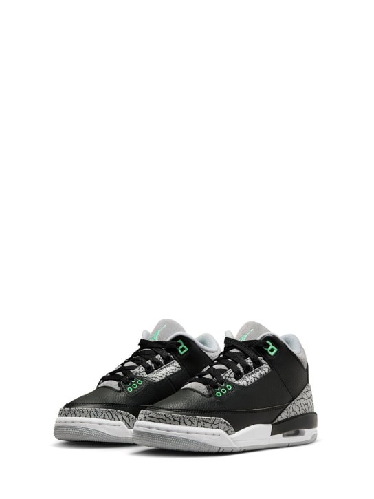 Nike: Sneakers Jordan 3 Retro - Nero/Verde - kids-boys_1 | Luisa Via Roma